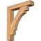 Ekena Millwork Merced Block Smooth Bracket w/ Offset Brace, Western Red Cedar, 5 1/2"W x 26"D x 30"H BKT0604X26X30MRC05SWR - alternate 1